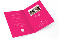 Thiệp mời đám cưới Video với nút từ tính, brochure video kỹ thuật số đầy đủ màu sắc