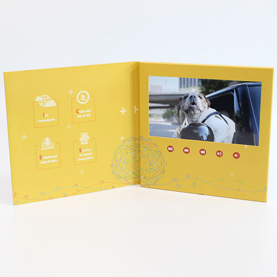 Mẫu miễn phí Video giới hạn trong thư mục Nhà máy Handmade LCD Sách chúc mừng Video giới thiệu 7 inch cho quảng cáo