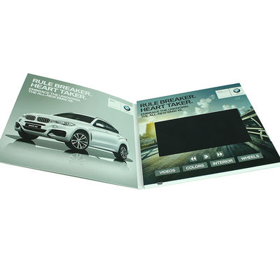 Kinh doanh quà tặng 5 &amp;quot;IPS màn hình video Brochure, video Brochure thẻ, Lcd Video brochure thẻ với 210x165mm UV brochure in