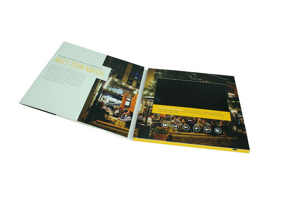 Folded  Video Greeting Card , LCD Video Invitation Card For Play Videos / Photos / Musics