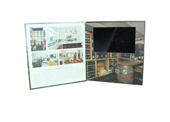Luxury handmade tft lcd Video Bưu Thiếp cho sinh nhật, quảng cáo video kỹ thuật số brochure