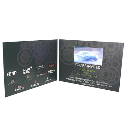 Màn hình LCD 5 inch tùy chỉnh Thiệp chúc mừng video 90 * 50mm với bộ nhớ 2G