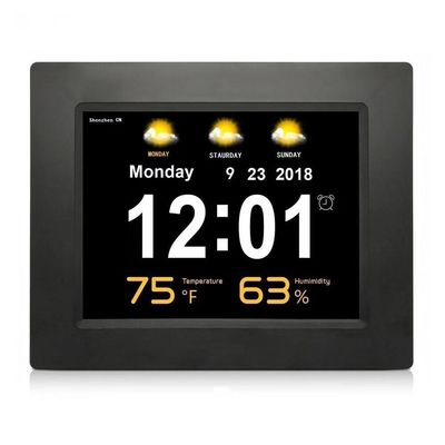 Đồng hồ kỹ thuật số 256MB với ngày tháng và nhiệt độ Với Màn hình lớn 8 